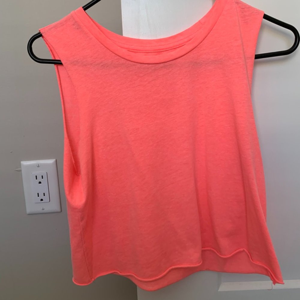 Neon pink crop top